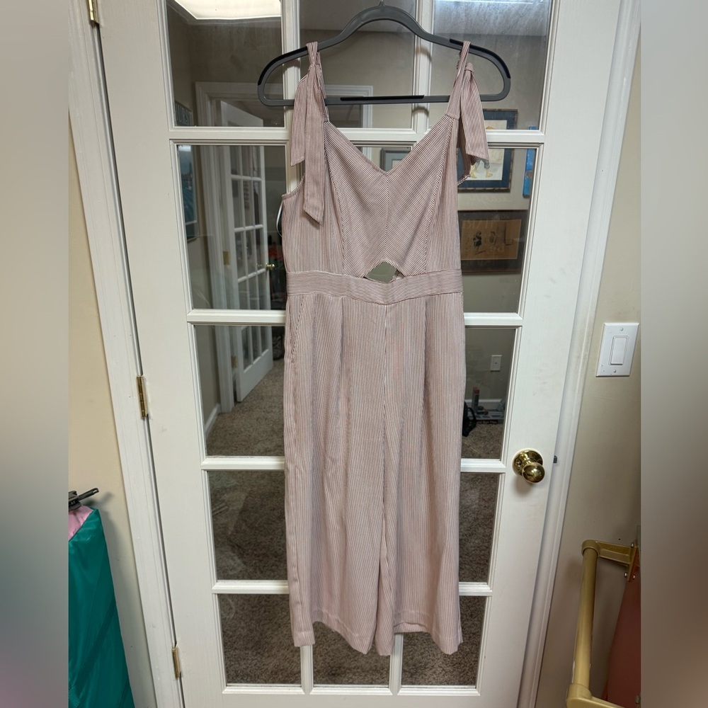 Kaari Blue Brown and White Striped Jumpsuit 8